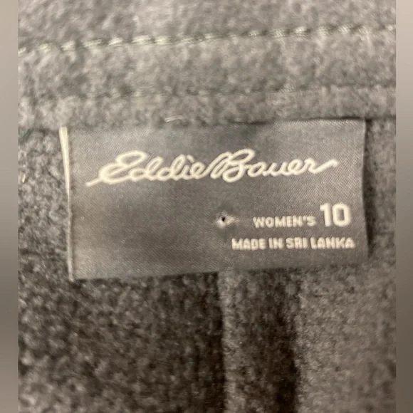 Eddie Bauer 10 2.0 Polar Fleece Lined Pants Forest Green Ice Fishing Snowshoeing - Picture 8 of 9